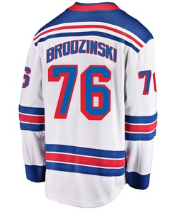 New York Rangers Jonny Brodzinski 76 Away 2022 Stanley Cup Champions Breakaway Men Jersey - White
