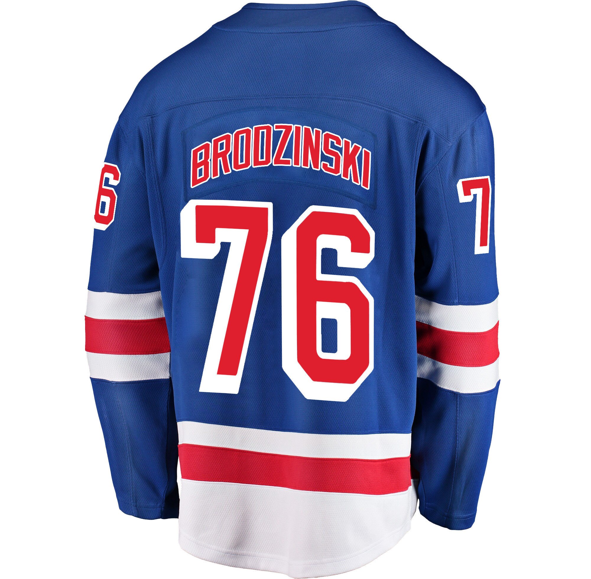 New York Rangers Jonny Brodzinski 76 Home 2022 Stanley Cup Final Breakaway Men Jersey - Blue
