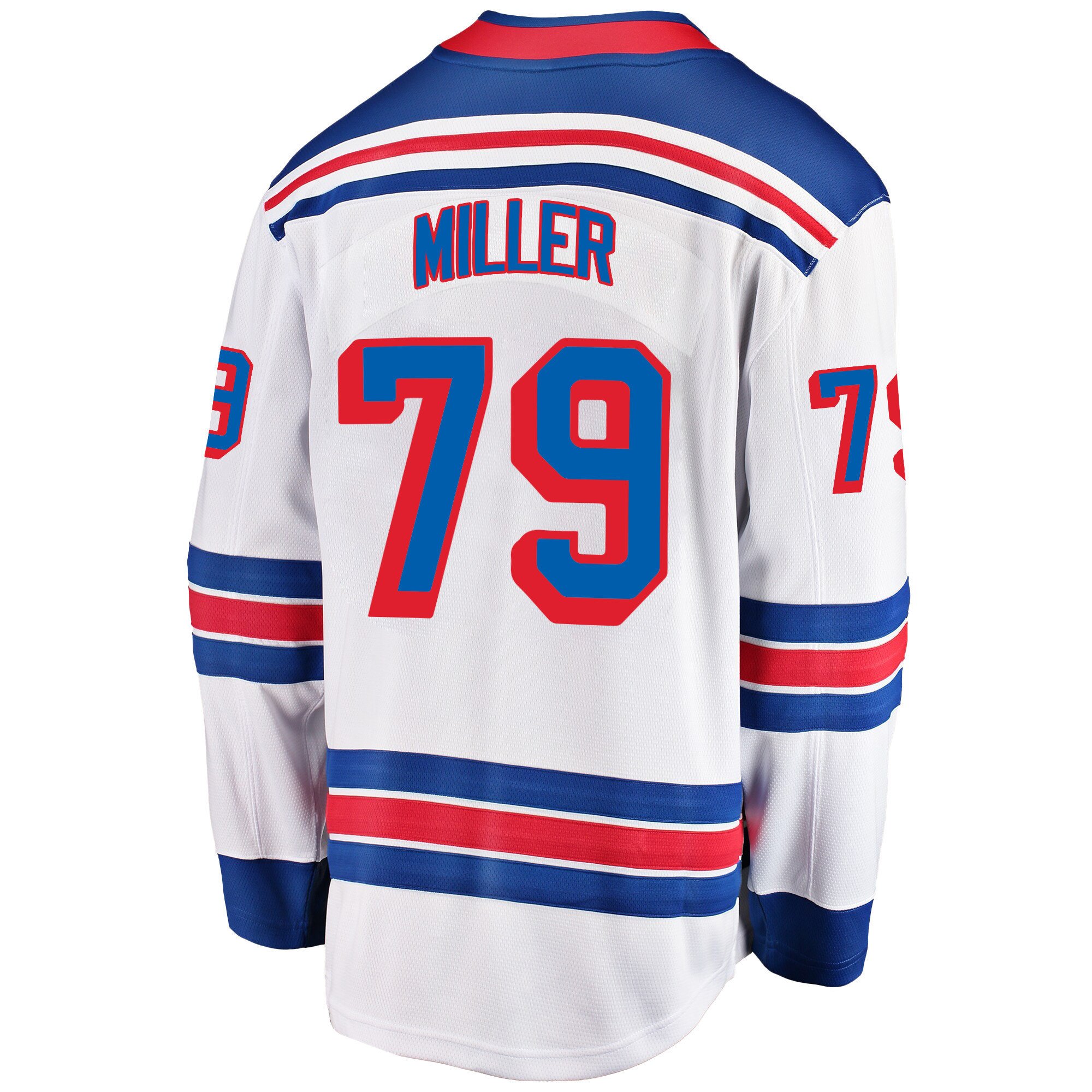 New York Rangers K'Andre Miller 79 Away 2022 Stanley Cup Champions Breakaway Men Jersey - White
