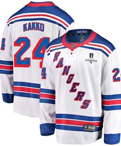 New York Rangers Kaapo Kakko 24 Away 2022 Stanley Cup Champions Breakaway Men Jersey - White