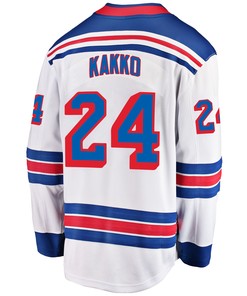 New York Rangers Kaapo Kakko 24 Away 2022 Stanley Cup Champions Breakaway Men Jersey - White