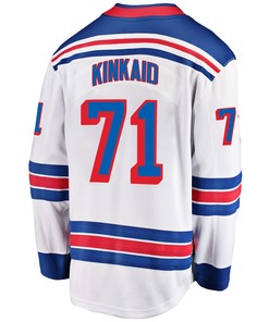 New York Rangers Keith Kinkaid 71 Away 2022 Stanley Cup Champions Breakaway Men Jersey - White