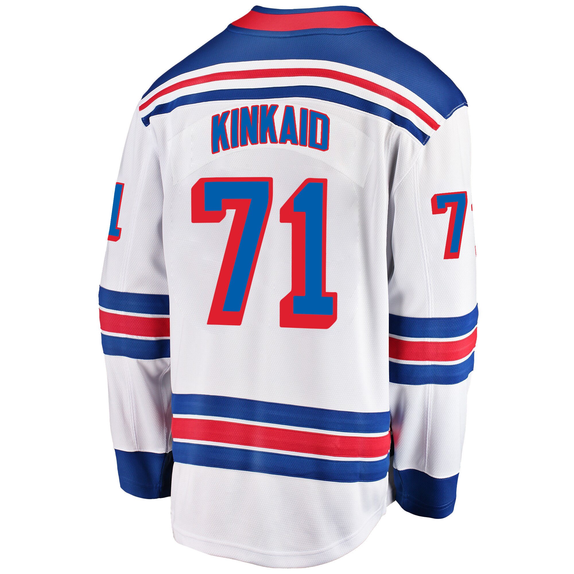 New York Rangers Keith Kinkaid 71 Away 2022 Stanley Cup Final Breakaway Men Jersey - White