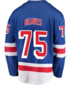 New York Rangers Ryan Reaves 75 Home 2022 Stanley Cup Final Breakaway Men Jersey - Blue