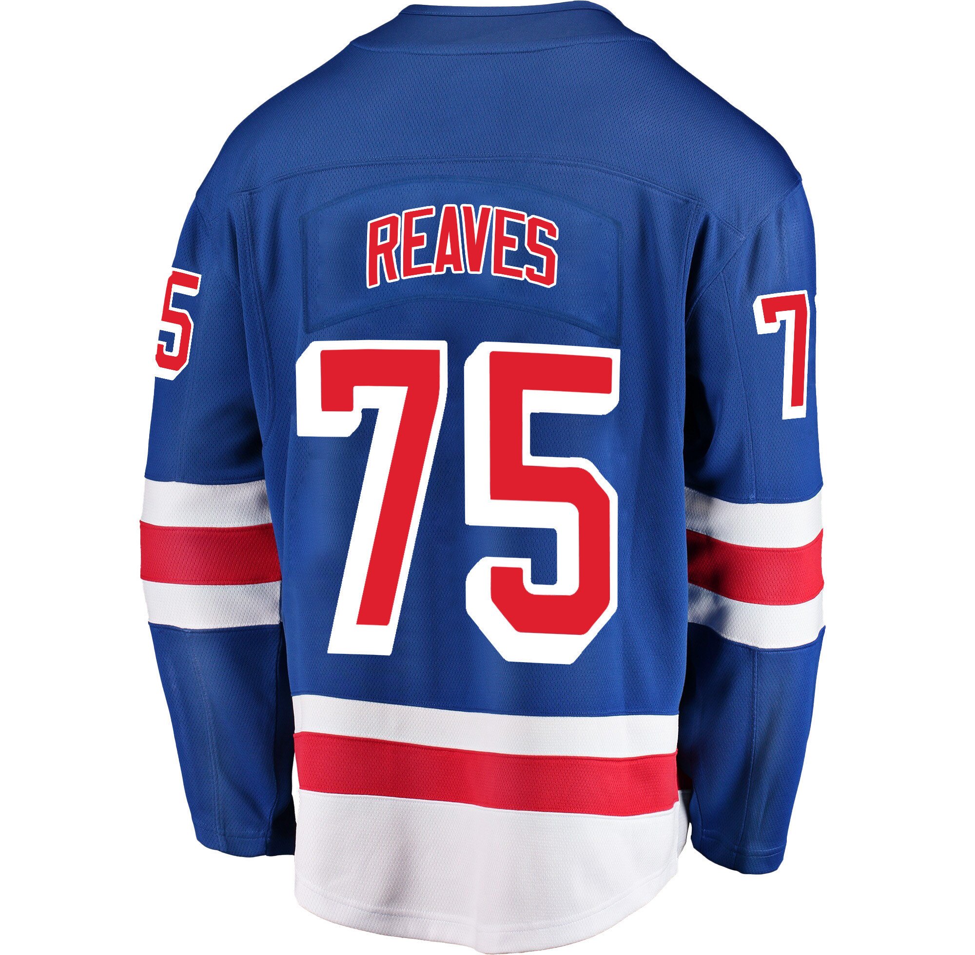 New York Rangers Ryan Reaves 75 Home 2022 Stanley Cup Final Breakaway Men Jersey - Blue