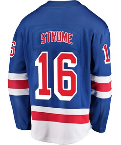 New York Rangers Ryan Strome 16 Home 2022 Stanley Cup Champions Breakaway Men Jersey - Blue