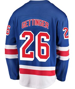 New York Rangers Tim Gettinger 26 Home 2022 Stanley Cup Final Breakaway Men Jersey - Blue