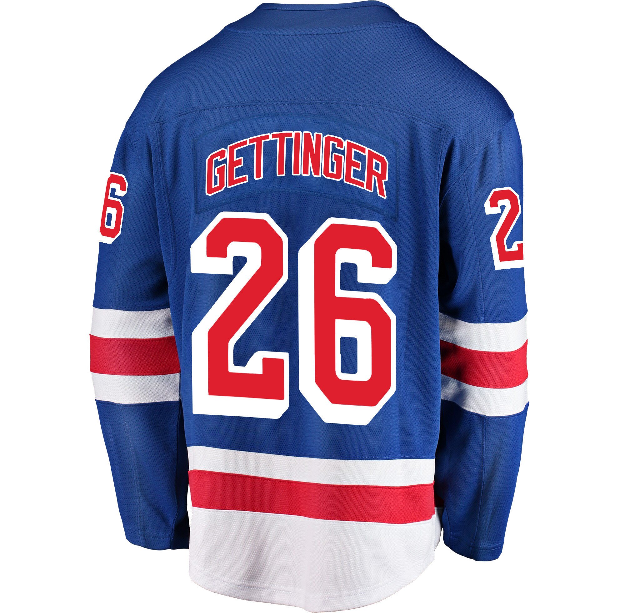 New York Rangers Tim Gettinger 26 Home 2022 Stanley Cup Final Breakaway Men Jersey - Blue