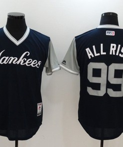 New York Yankee Aaron Judge All Rise #99 Mlb Nickname Brandedition Black Jersey