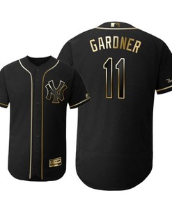 New York Yankees #11 Brett Gardner Mlb 2019 Golden Brandedition Black Jersey Gift For Yankees Fans