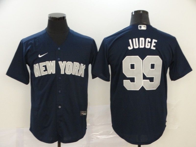 New York Yankees Aaron Judge #99 2020 Mlb Black Blue Jersey
