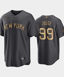 New York Yankees Aaron Judge 99 2022-23 All-Star Game AL Charcoal Jersey
