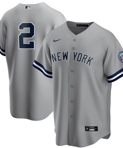 New York Yankees Derek Jeter #2 2020 Mlb Light Grey Jersey