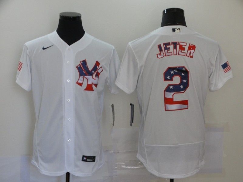 New York Yankees Derek Jeter #2 2020 Mlb White Jersey