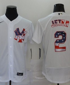 New York Yankees Derek Jeter #2 2020 Mlb White Jersey