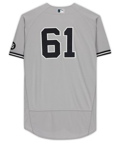 New York Yankees Fanatics Gray Team-issued #61 Jersey From The 2021 Mlb Season