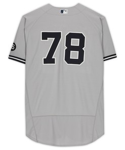 New York Yankees Fanatics Gray Team-issued #78 Jersey From The 2021 Mlb Season