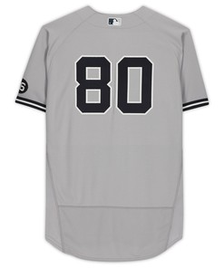 New York Yankees Fanatics Gray Team-issued #80 Jersey From The 2021 Mlb Season