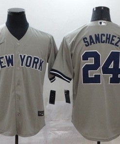 New York Yankees Gary Sanchez #24 2020 Mlb Grey Jersey