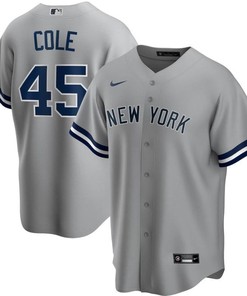 New York Yankees Gerrit Cole #45 2020 Mlb Light Grey Jersey