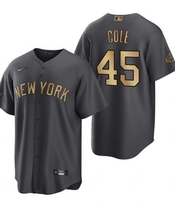 New York Yankees Gerrit Cole Charcoal 2022-23 All-Star Game Jersey