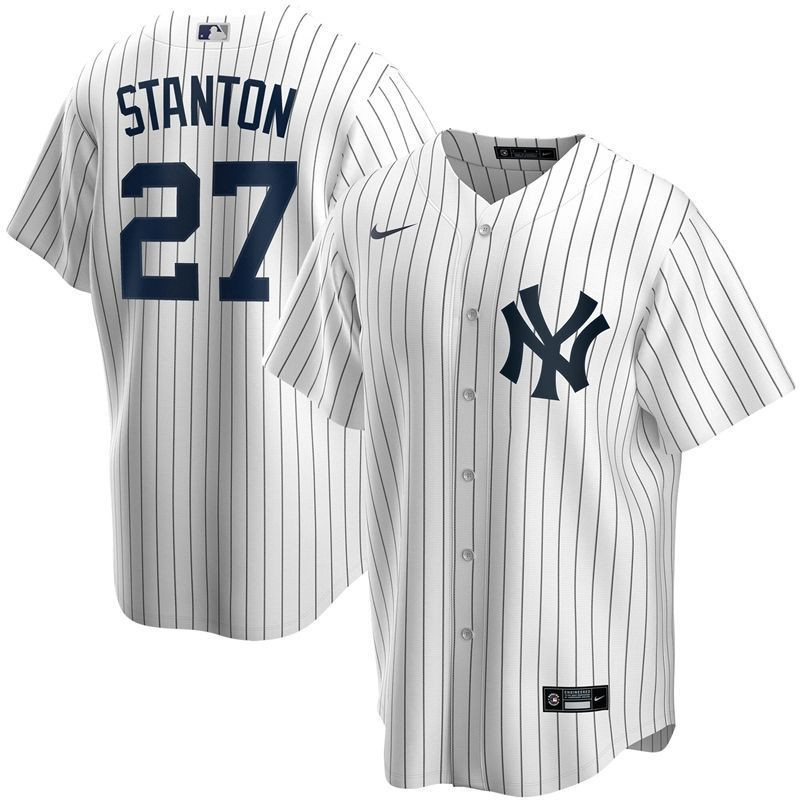 New York Yankees Giancarlo Stanton #27 2020 Mlb White Jersey
