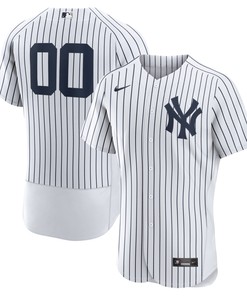 New York Yankees Home Authentic Custom Jersey White Custom Jerseys Mlb
