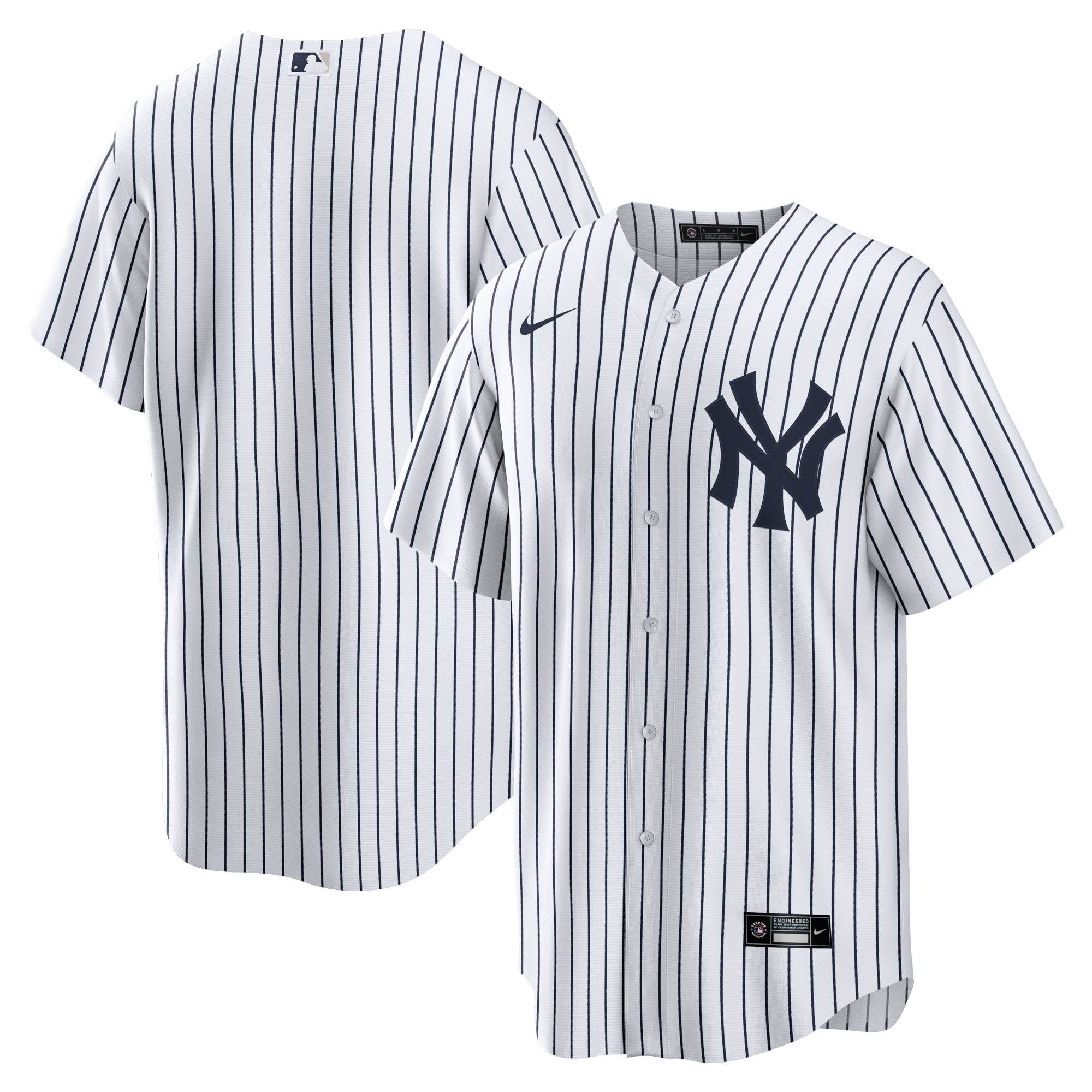 New York Yankees Home Replica Team Jersey White Mlb