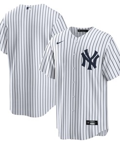 New York Yankees Home Replica Team Jersey White Mlb
