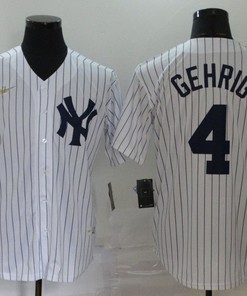 New York Yankees Lou Gehrig #4 2020 Mlb White Jersey