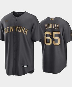 New York Yankees Nestor Cortes Jr. 65 2022-23 All-Star Game AL Charcoal Jersey