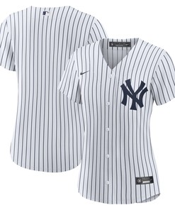 New York Yankees Womens Home Replica Team Jersey - White Mlb