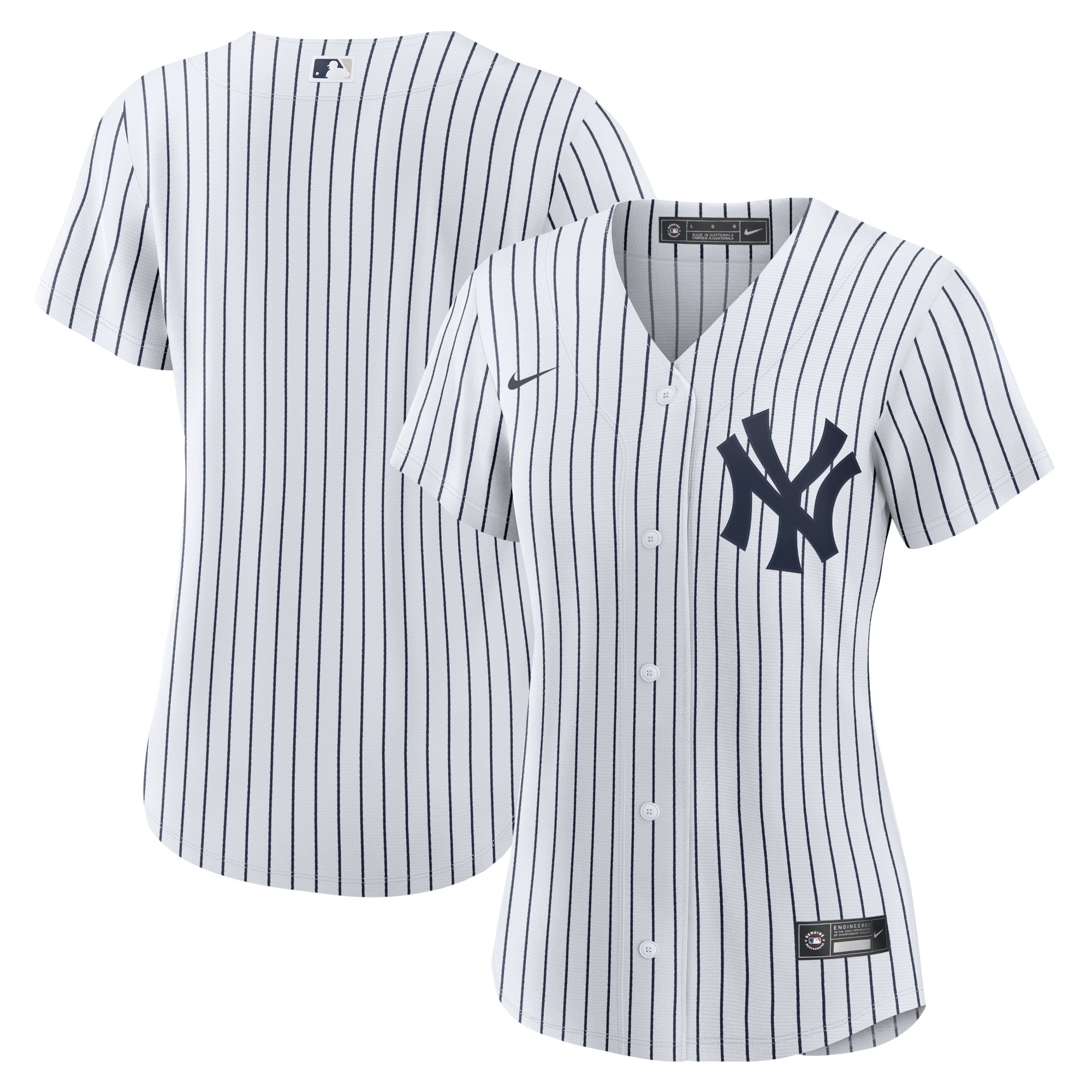 New York Yankees Womens Home Replica Team Jersey - White Mlb