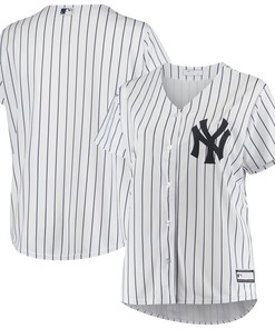 New York Yankees Womens Plus Size Sanitized Replica Team Jersey - White Mlb