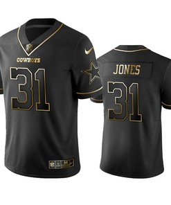 Nfl 100 Byron Jones Dallas Cowboys Black Golden Edition Vapor Untouchable Limited Jersey - Mens