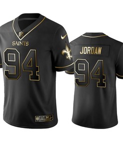 Nfl 100 Commercial Cameron Jordan New Orleans Saints Black Golden Edition Vapor Untouchable Limited Jersey - Mens