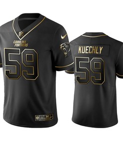 Nfl 100 Commercial Luke Kuechly Carolina Panthers Black Golden Edition Vapor Untouchable Limited Jersey - Mens