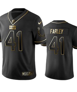 Nfl 100 Commercial Matthias Farley Indianapolis Colts Black Golden Edition Vapor Untouchable Limited Jersey - Mens