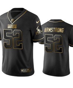Nfl 100 Commercial Ray-ray Armstrong Cleveland Browns Black Golden Edition Vapor Untouchable Limited Jersey - Mens