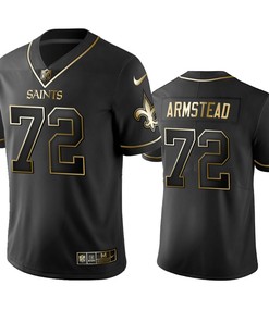 Nfl 100 Commercial Terron Armstead New Orleans Saints Black Golden Edition Vapor Untouchable Limited Jersey - Mens