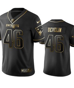 Nfl 100 James Develin New England Patriots Black Golden Edition Vapor Untouchable Limited Jersey - Mens