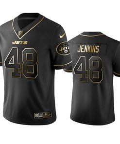 Nfl 100 Jordan Jenkins New York Jets Black Golden Edition Vapor Untouchable Limited Jersey - Mens