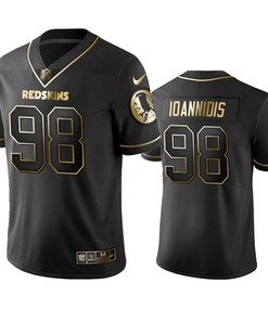 Nfl 100 Matt Ioannidis Washington Redskins Black Golden Edition Vapor Untouchable Limited Jersey - Mens