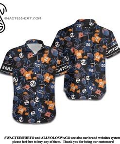 Nfl Auburn Tigers Custom Name And Number Personalized Summer Hawaiian Shirt