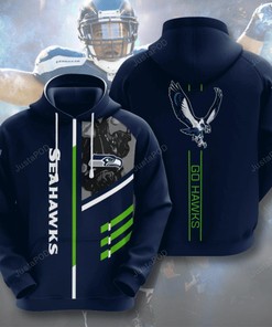 Nfl Pro Line By Fanatics Seattle Seahawks 3D Hoodie Zip Hoodie