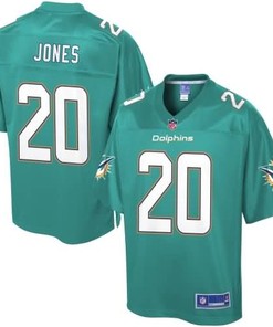 Nfl Pro Line Mens Miami Dolphins Reshad Jones Team Color Jersey - Aqua
