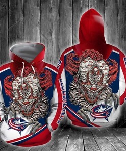 Nhl Columbus Blue Jackets 3D Hoodie Zip Hoodie Style 04
