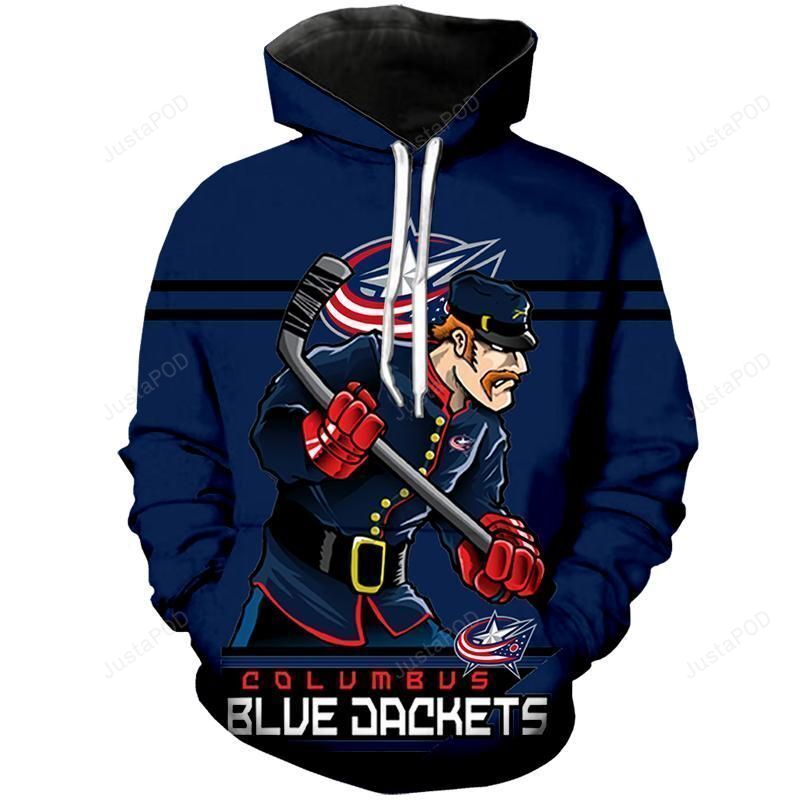 Nhl Columbus Blue Jackets 3D Hoodie Zip Hoodie Style 07