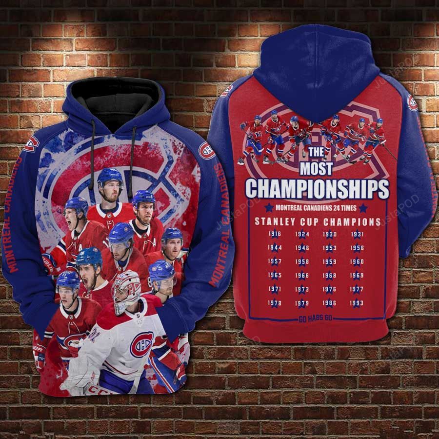 Nhl Montreal Canadiens 3D Hoodie Zip Hoodie Style 10