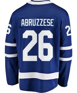 Nicholas Abruzzese 26 Toronto Maple Leafs Stanley Cup 2023 Playoffs Patch Home Breakaway Men Jersey - Blue